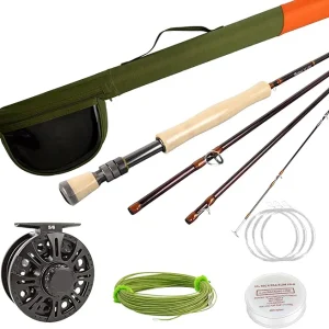 Aventik Fly Rod and Reel Combo, Fly Rod 4-Piece 9Feet with Light Weight and Strong Blank, Fast Action, American Heritage Series (Szie: 4/5/6/7/8WT)