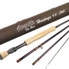 Aventik Heritage Fly Fishing Rod - American Quality and Simplicity - 4 Pieces 9FT IM8 Carbon Blank Classic Forgiving Medium Fast Action Fly Rod with Burgundy Finish and Premier Portuguese Cork Handle (4/5/6/7/8wt)