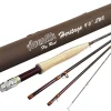 Aventik Heritage Fly Fishing Rod - American Quality and Simplicity - 4 Pieces 9FT IM8 Carbon Blank Classic Forgiving Medium Fast Action Fly Rod with Burgundy Finish and Premier Portuguese Cork Handle (4/5/6/7/8wt)