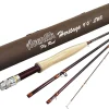 Aventik Heritage Fly Fishing Rod - American Quality and Simplicity - 4 Pieces 9FT IM8 Carbon Blank Classic Forgiving Medium Fast Action Fly Rod with Burgundy Finish and Premier Portuguese Cork Handle (4/5/6/7/8wt)