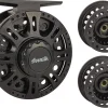 Aventik HVCE Graphite Fly Reel Center Drag System Classic III Graphite Large Arbor Sizes 3/4, 5/6, 7/8 Fly Fishing Reels