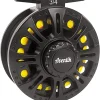 Aventik HVCE Graphite Fly Reel Center Drag System Classic III Graphite Large Arbor Sizes 3/4, 5/6, 7/8 Fly Fishing Reels