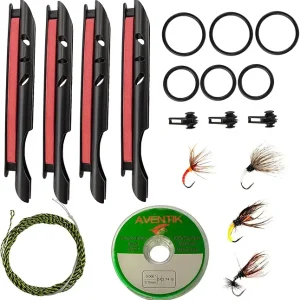 Aventik Tenkara Line Keeper/Winder, 4Pcs Portable Durable Bobbin Winder Clip on Tenkara Rod Fishing Tackle