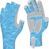 Aventik UPF 50+ Fishing Gloves- Fingerless Sun Protection Fishing Gloves- Fishing Sun Gloves for Women Men Outdoor Activities.