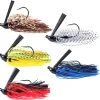 Bass Jigs Fishing Jigs Swim Jigs for Bass Fishing Swim Jig Football Jigs Silicone Skirts Weedless Jig Head for Freshwater Saltwater,5pcs/Box