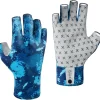 BASSDASH 3/4 Finger UPF 50+ Sun Gloves Breathable Anti-Slip Silicone Palm for Men Women Fishing Fingerless Cycling Running