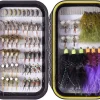 BASSDASH 62pcs Fly Fishing Flies Kit with Waterproof Fly Box for Trout Steelhead Salmon Include Nymphs, Dry Wet Flies, Streamers