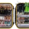 BASSDASH 64pcs Fly Fishing Flies Kit with Waterproof Fly Box for Trout Bass Fishing Dry Flies, Wet Flies, Nymphs, Streamers