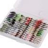 BASSDASH 96pcs Fly Fishing Nymph Flies Kit with Fly Box for Trout Bass Fishing