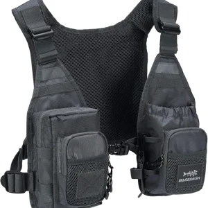 BASSDASH FV08 Ultra Lightweight Fly Fishing Vest for Men and Women Portable Chest Pack One Size Fits Most