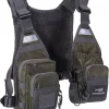 BASSDASH FV08 Ultra Lightweight Fly Fishing Vest for Men and Women Portable Chest Pack One Size Fits Most