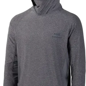 BASSDASH UPF 50+ Men�s Long Sleeve Fishing Shirt with Mask UV Neck Gaiter Hoodie