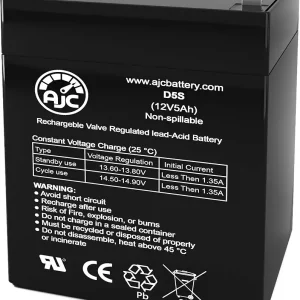 Battery Compatible with Vision CP1250 12V 5Ah UPS Battery