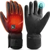 Battery Heated Gloves 7.4V Rechargeable for Men Women, Rechargeable Hiking Skiing Cycling Camping and Fishing Outdoor Heated Gloves for Winter
