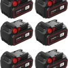 Battery Replacement for Milwaukee M18 Battery 6.0Ah 48-11-1862 Compaitble with Milwaukee 18V Battery Tools and Charger