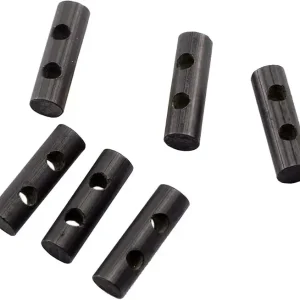 bayite Small Ferro Rod Survival Drilled Flint Fire Starter with Toggle Hole for Paracord Bracelet Necklace 1 Inch Pack of 6