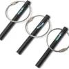 bayite Survival Drilled Ferrocerium Ferro Rod Flint Fire Starter Rods with Keychain Ring 3.14 Inch Pack of 3