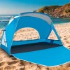 Beach Tent, Portable Sun Shelter for 2/3/4/6-8 Person with UPF 50+ UV Protection, Easy Setup Waterproof Beach Shade Canopy Cabana for Family Outdoor and Picnics, Fishing with Carrying Bag