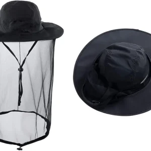 Bee Keeping Beekeeper Veil hat gnats Insect Bug Mosquito Fishing Gardening Cap with Head net Netting mesh Hood for Men Women