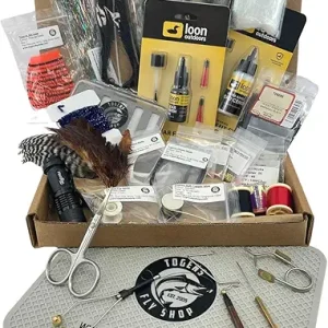 Beginner Fly Tying Kit - All The Essentials You Need to Start Tying Flies - Tie 5 Different Fly Patterns - Hooks, Beads, Tools & Essentials Included!