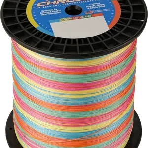 Berkley ProSpec Chrome Braided Fishing Line, 5-Color Metered, 65 lb | 29.4 kg, 3500 yd | 3200 m, Suitable for Saltwater Environments