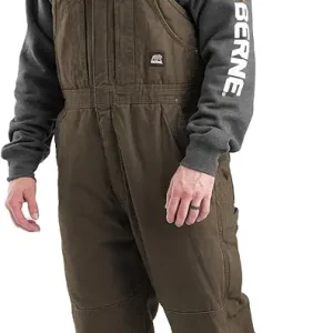 Berne Men's Heartland Insulated Washed Duck Bib Overall