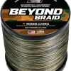 Beyond Braid Braided Fishing Line -Super Strong - Abrasion Resistant - No Stretch -Blue Camo, Moss Camo, White, Green, Pink, Blue, 4 Strand 8 Strand