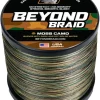 Beyond Braid Braided Fishing Line -Super Strong - Abrasion Resistant - No Stretch -Blue Camo, Moss Camo, White, Green, Pink, Blue, 4 Strand 8 Strand