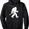 Bigfoot Ice Fishing Yeti Fisherman With Drilling Auger Pullover Hoodie
