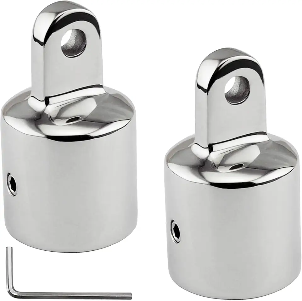 Bimini Top Eye End Cap Boat Bimini Top Fittings Stainless Steel 316 Bimini Top Hardware with L Shape Hex Key