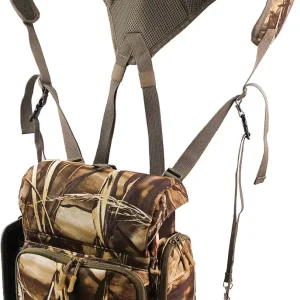Binocular Harness Chest Pack, Bino Case with Rangefinder Pouch, Bino Harness, Binocular Chest Pack, Chest Pack for Hunting, Binocular Harness for Bird Watching, Hunting, Hiking, Shooting
