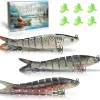 Bionic Fishing Lures for Freshwater and Saltwater,All-Waters Swimbait for Bass Trout Walleye Crappie Pike Bluegill Salmon,3-Pack Multi Jointed Lifelike Slow Sinking Fish Bait Kit