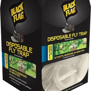 Black Flag Disposable Fly Trap, Attracts All Major Fly Species , 12 Pack
