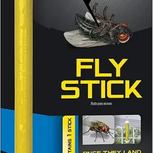 Black Flag Fly Stick, Trap Houseflies and Flying Insects, Pack of 6