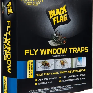 Black Flag Fly Window Traps, 4 Count (Pack of 12)