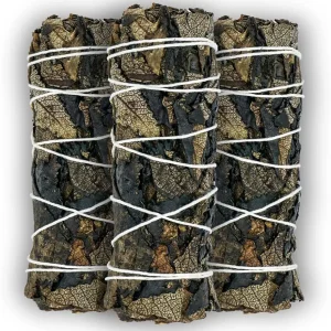 Black Sage 4" - 3 Spiritual Sticks for Smudging, Healing and Ritual - Hand-Tied Smudge Sticks to Cleanse Negativity - Sustainably Harvested 4 Inch Californian Sage Bundle