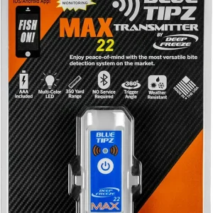 BlueTipz Tip-Up Ice Fishing Alarm - Bite Alarm - Ice Fishing Tip-Up Light - Ice Fishing Gear & Accessories - Free Bluetooth iOS & Android Application