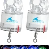 BLUEWING Diamond Fishing Lights 3X-5X Brighter LED Deep Drop Underwater Flashers Water-Activated Lighted Fish Lures for Swordfish, Tilefish, Halibut, Tuna, Grouper