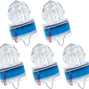 BLUEWING Diamond Fishing Lights 3X-5X Brighter LED Deep Drop Underwater Flashers Water-Activated Lighted Fish Lures for Swordfish, Tilefish, Halibut, Tuna, Grouper