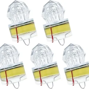 BLUEWING Diamond Fishing Lights 3X-5X Brighter LED Deep Drop Underwater Flashers Water-Activated Lighted Fish Lures for Swordfish, Tilefish, Halibut, Tuna, Grouper