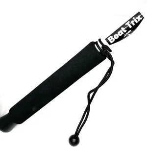Boat Flag Pole with Rod Holder Mount by Boat Trix Fiberglass Flagpole, 7/8 Inch Diameter, Thick Wall, Durable with Stainless Steel Hardware and Soft Grip, Including Bungee Cord Retainer