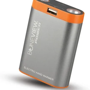 BoneView Electric Hand Warmer Emergency Power Bank with Flashlight - Portable Rechargeable 9900-mAh Battery Pack, Fast Heating Over 8 Hr, Hunting, Fishing, Survival, Camping Gadgets for Men & Women