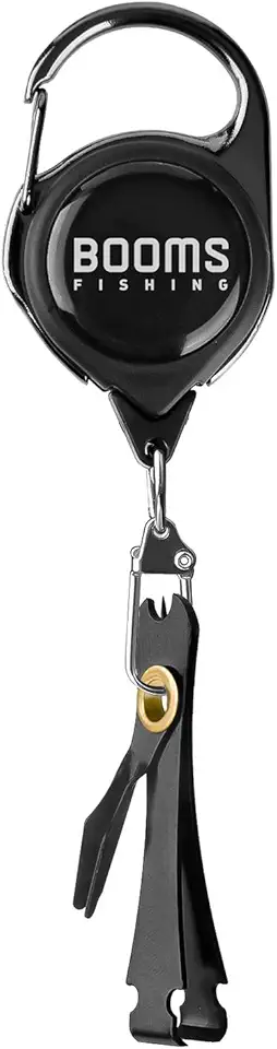 Booms Fishing FC2 Fishing Knot Tying Tool, Fly Fishing Line Cutter, Fishing Clippers with Retractor