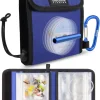 Booms Fishing Leader Holder Wallet: Fly Fishing Tippet Line Storage with10 Clear Pocket and Tippet Holder - Blue Fly Fishing Bag with Carabiner Clip