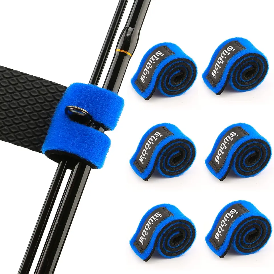 Booms Fishing RS3 Fishing Rod Wrap Pole Straps? Hook & Loop Fishing Rod Belts, Fishing Rod Ties for Casting Rods, Spinning Rods and Fly Rods