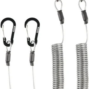 Booms Fishing T02 Fishing Pole Tether, Kayak Paddle Leash, Paddle Board Fishing Accessories, Heavy Duty Fishing Lanyard for Fishing Tools/Rods/Paddles