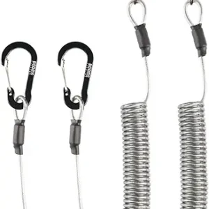 Booms Fishing T02 Fishing Pole Tether, Kayak Paddle Leash, Paddle Board Fishing Accessories, Heavy Duty Fishing Lanyard for Fishing Tools/Rods/Paddles