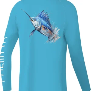 Boys Fishing Shirt Youth Long Sleeve T-Shirt UPF 50+ Sun Protection