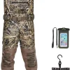Breathable Chest Wader, 1600G Insulation Waterproof Hunting Wader with Steel Shank Boots & 200G Insulated Liner