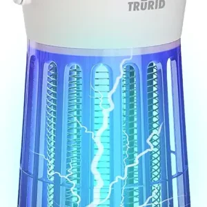 Bug Zapper, Indoor and Outdoor UV LED Mosquito Zapper Trap with Fan, Portable Electric Fly Trap with Easy-Empty Tray